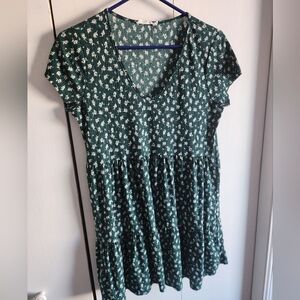 Lush Green Floral Dress